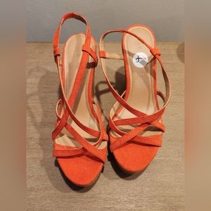 Orange H&M Platform Sling backs.